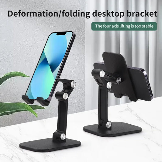 Three Sections Foldable Desk Mobile Phone Holder For iPhone iPad Tablet Flexible Table Desktop Adjustable Cell Smart